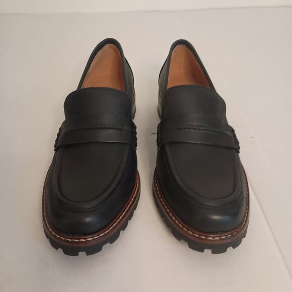 Madewell Leather Lug Loafers Black Style NE526 Women’s Size 6 Excellent Like New - Picture 3 of 15